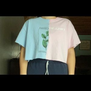 Up cycled, self made, super trendy cropped tee